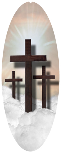 DNSA18-106-BZ Three Crosses (Clouds) Bronze